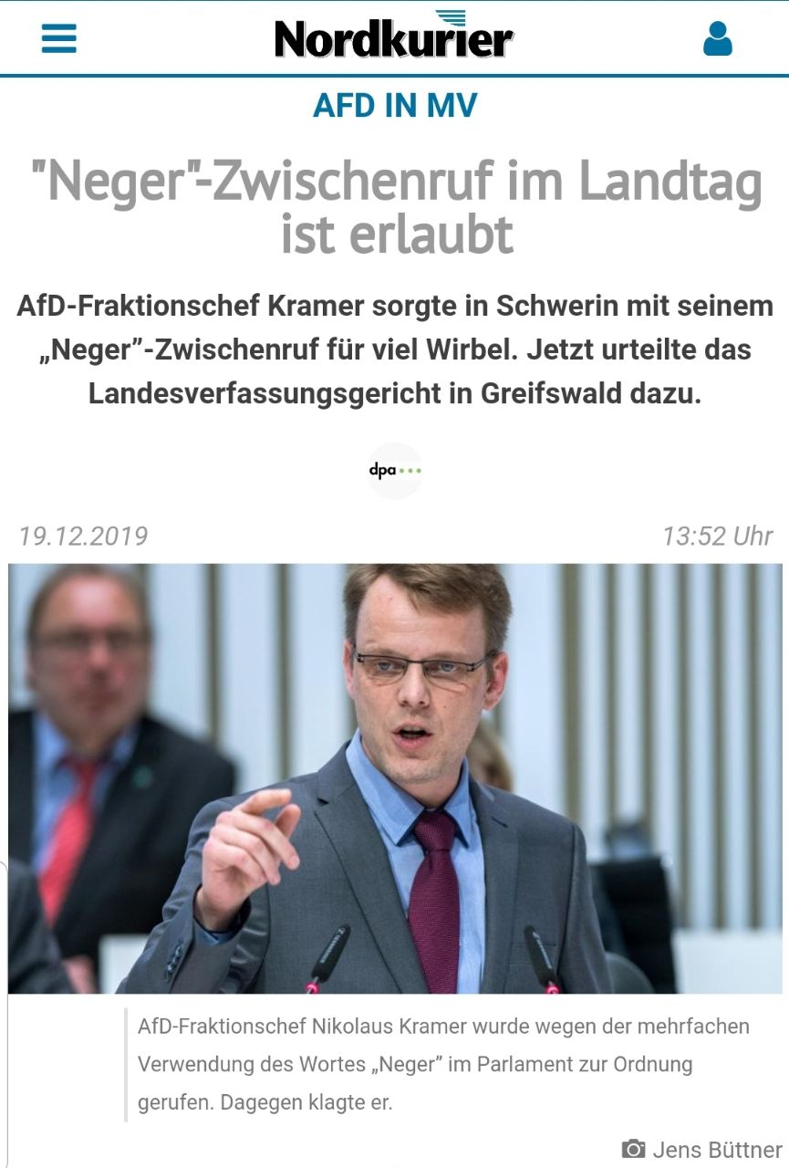 Screenshot aus dem Nordkurier