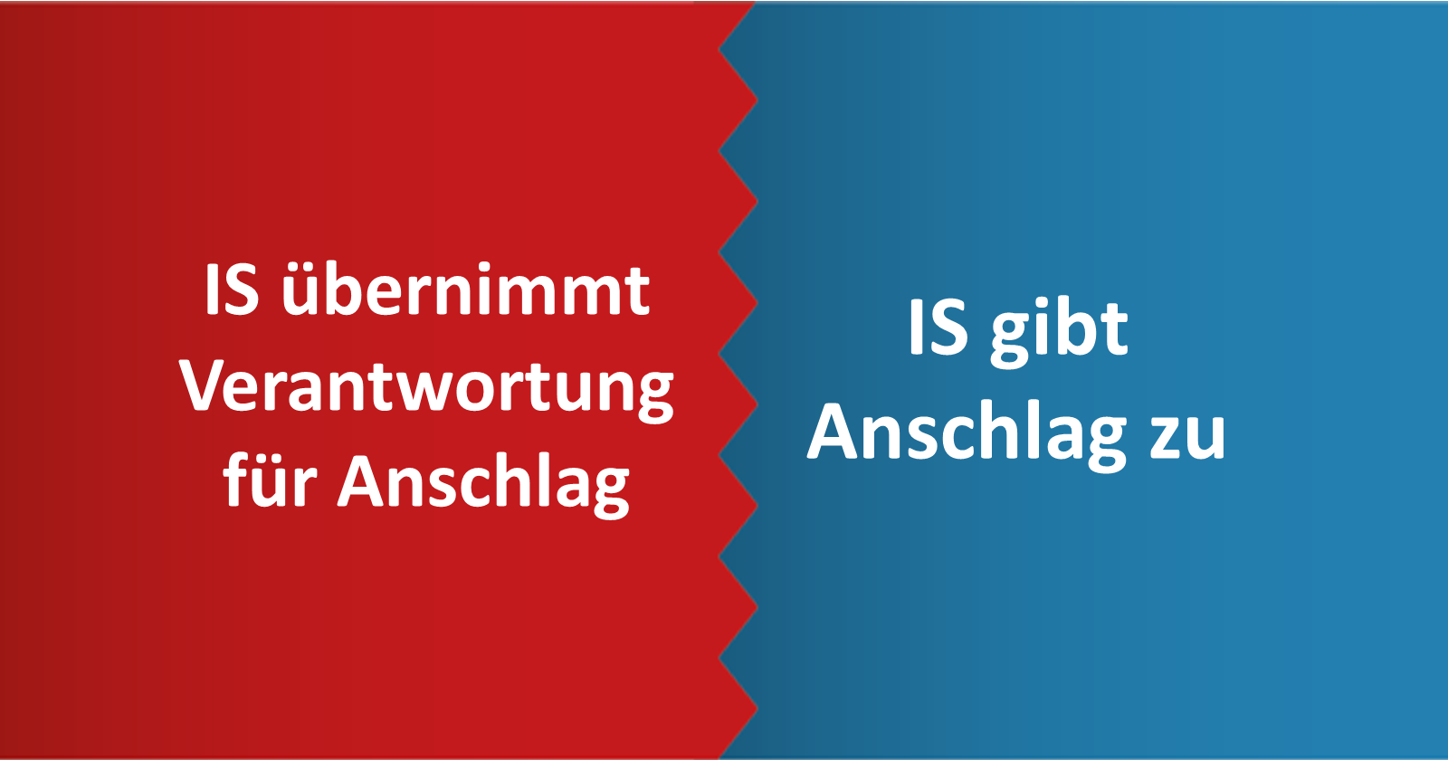 Terror übernimmt NIE Verantwortung