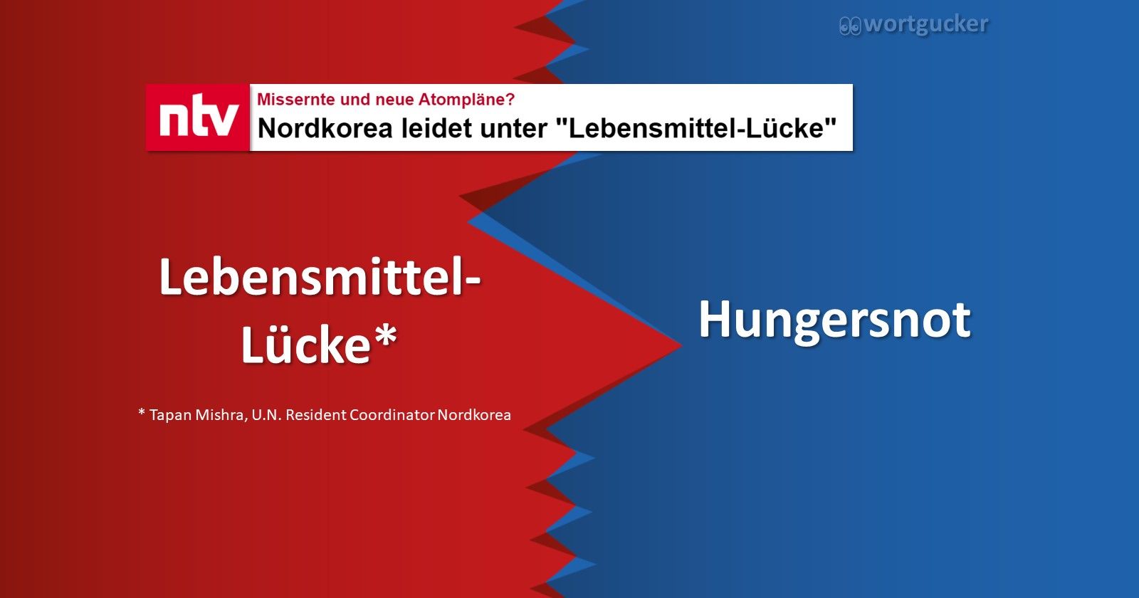 Euphemismus für Hungersnot in Nordkorea