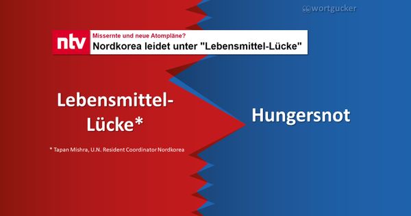 Euphemismus für Hungersnot in Nordkorea